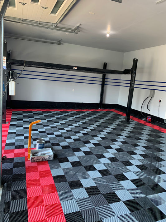 Eztiles modular garage flooring